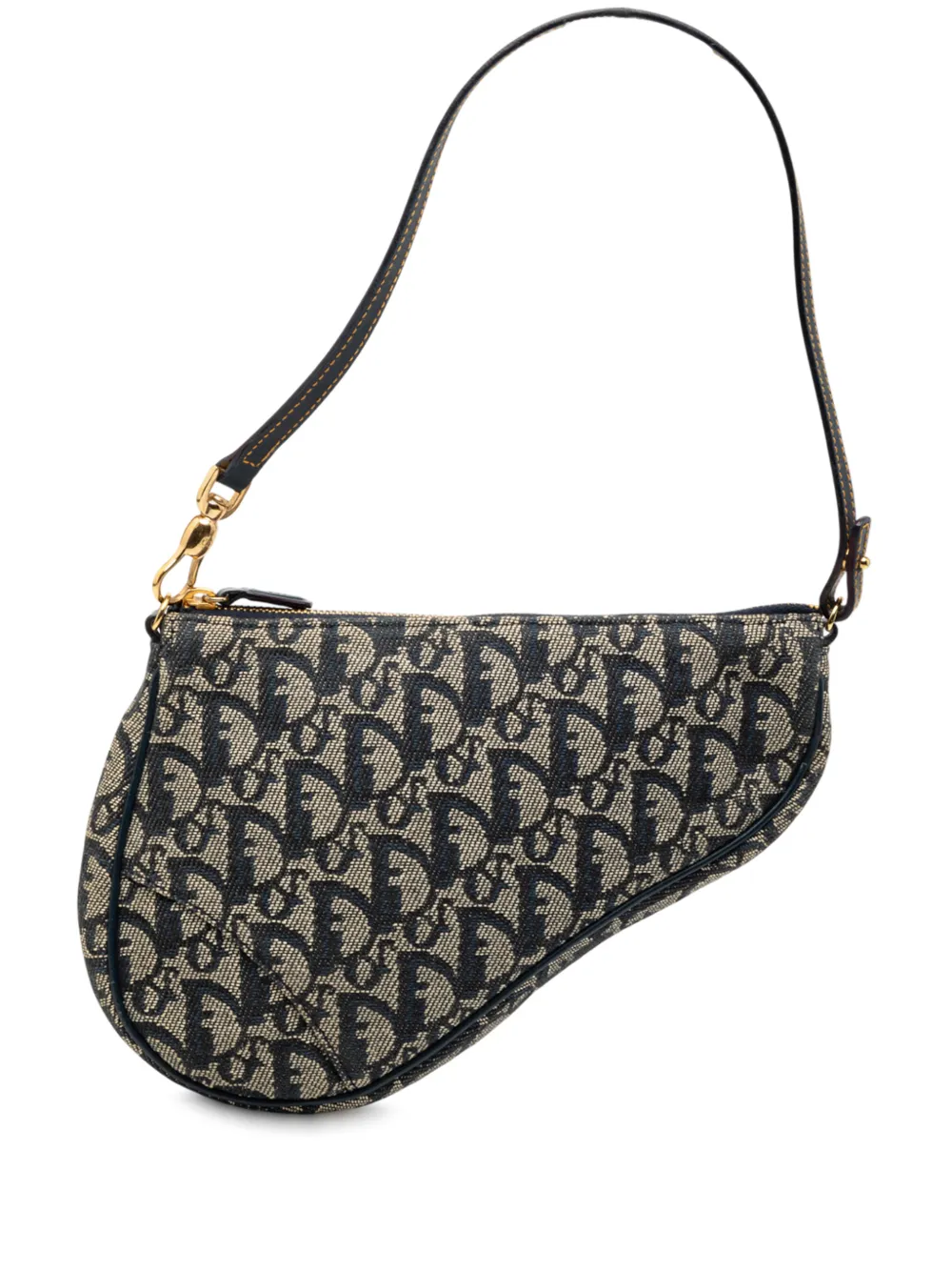 Christian Dior Pre-Owned 2001 Mini Diorissimo Canvas Saddle Pochette shoulder bag - Blu