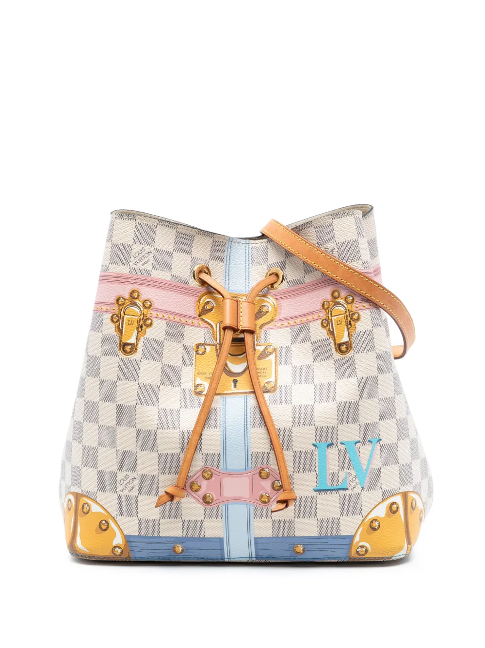Louis Vuitton Pre-Owned 2018 Damier Azur Summer Trunks Neonoe bucket bag - Bianco