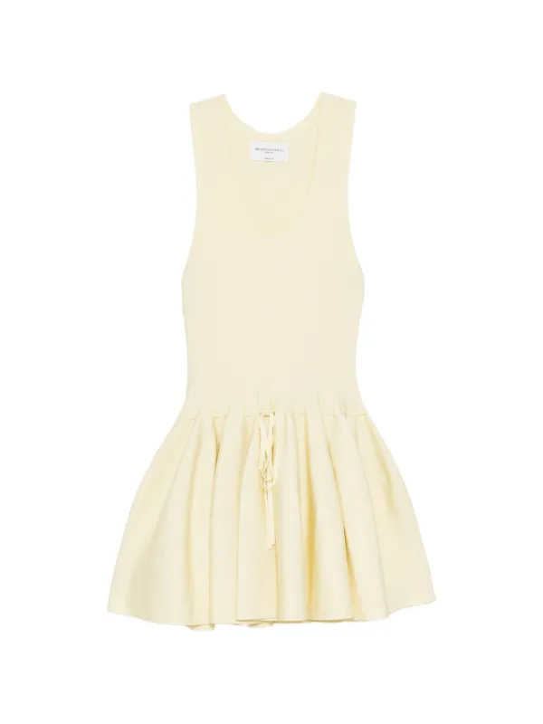 Brandon Maxwell Cleo Mini Dress in Yellow