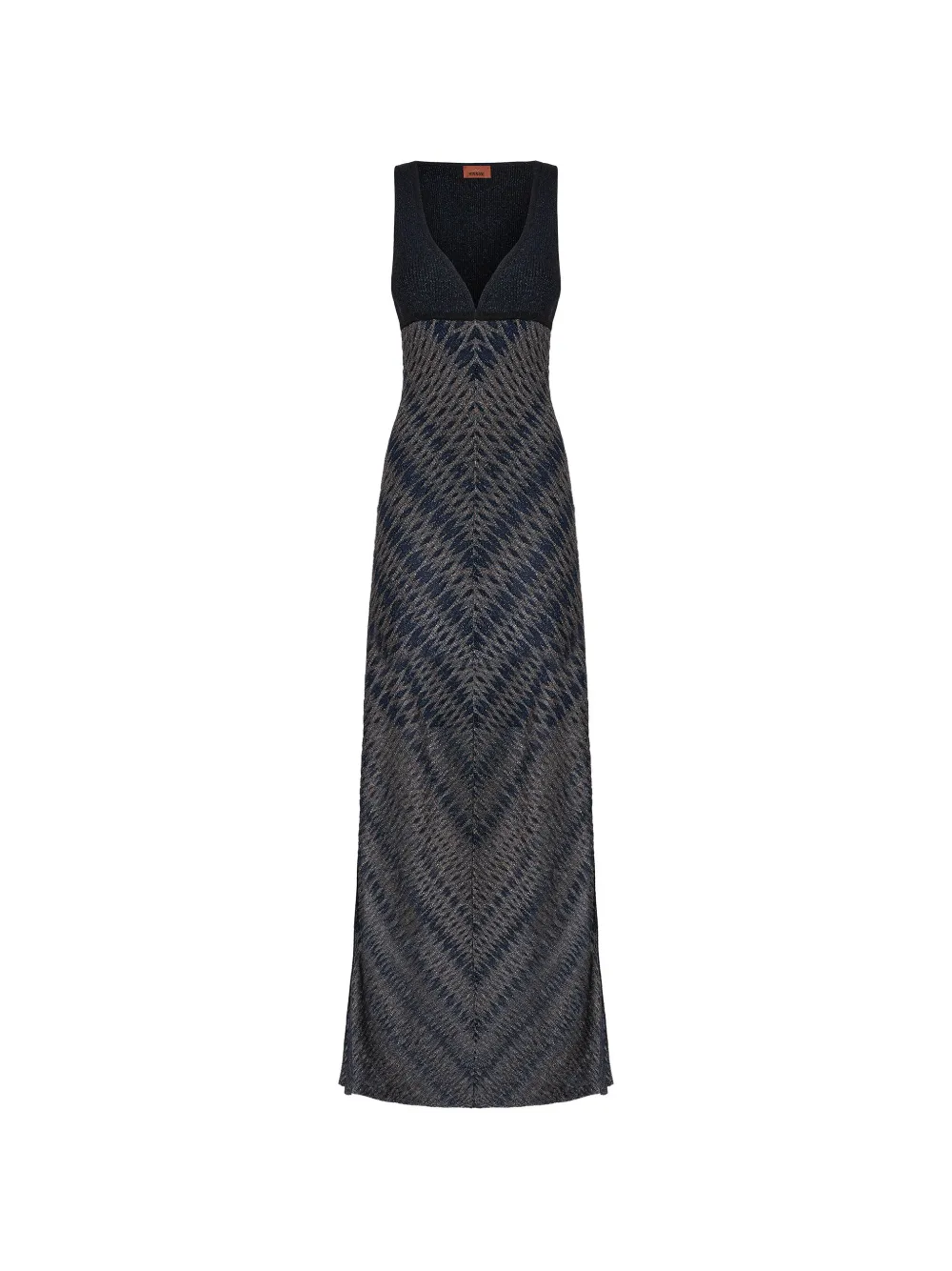 Missoni diamond-patterned V-neck maxi dress - Blu