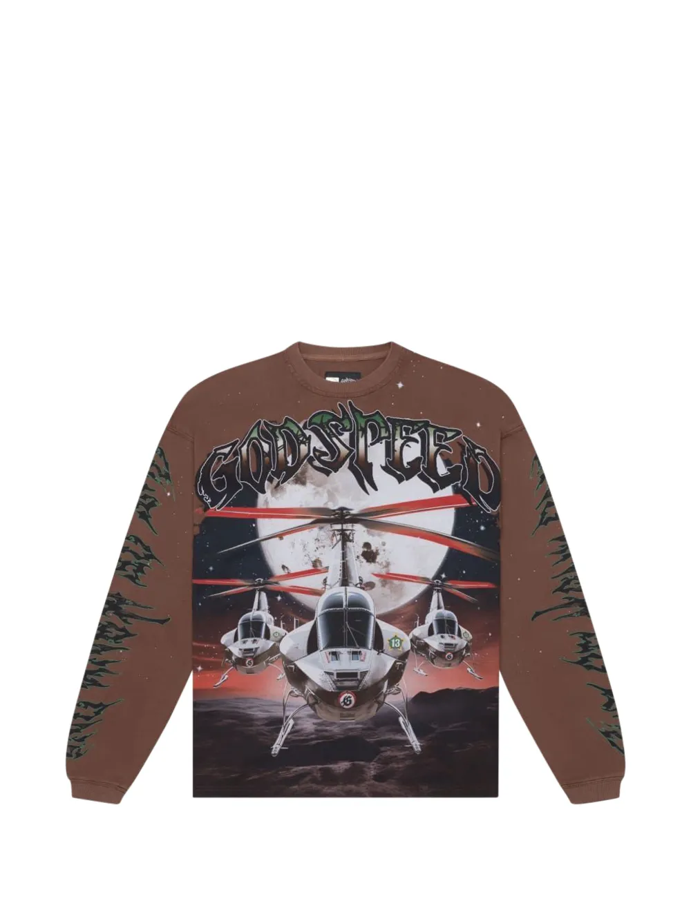 GODSPEED Felpa a maniche lunghe con stampa grafica - Marrone