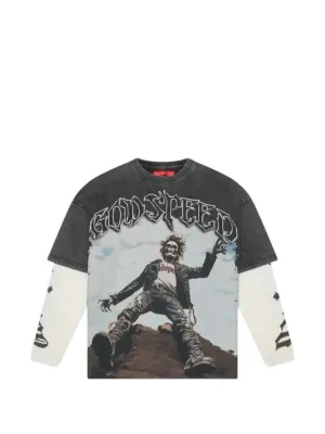 GODSPEED Gone Fishing Layered T-shirt | Brown | FARFETCH AO