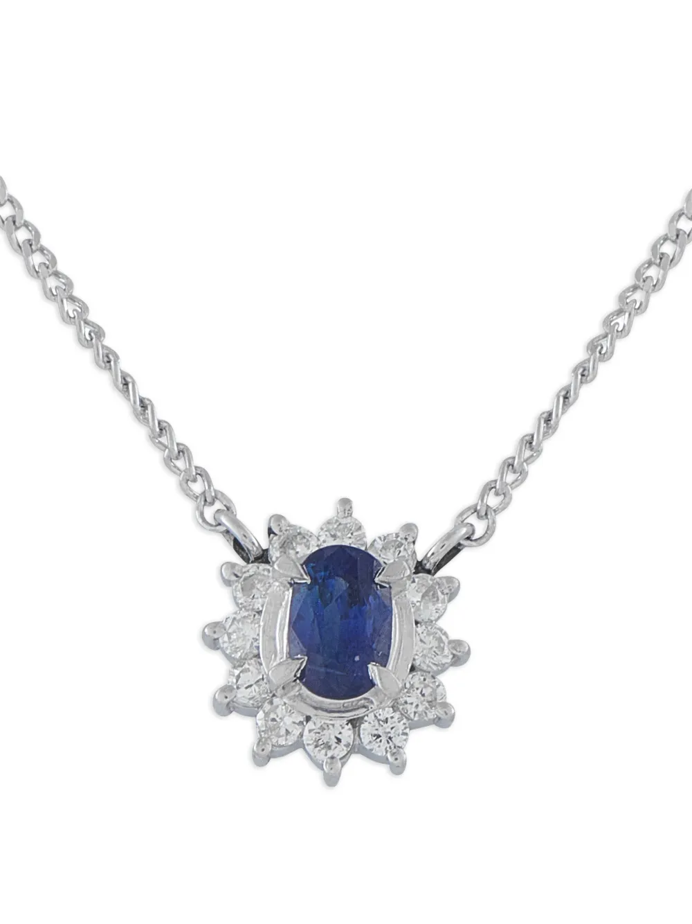LB Exclusive diamond sapphire necklace - Argento