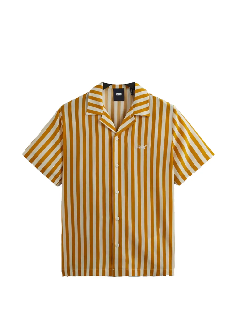 Kith Striped Camp-collar Shirt In Multi