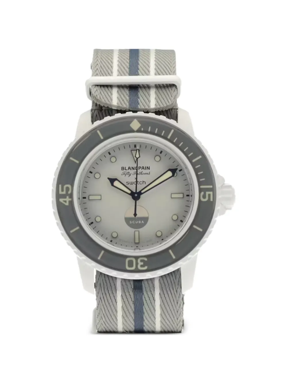 Blancpain x Swatch Scuba Fifty Fathoms 42.3mm watch - Bianco