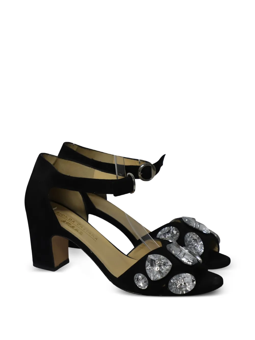 Crystal-Embellishment Sandals