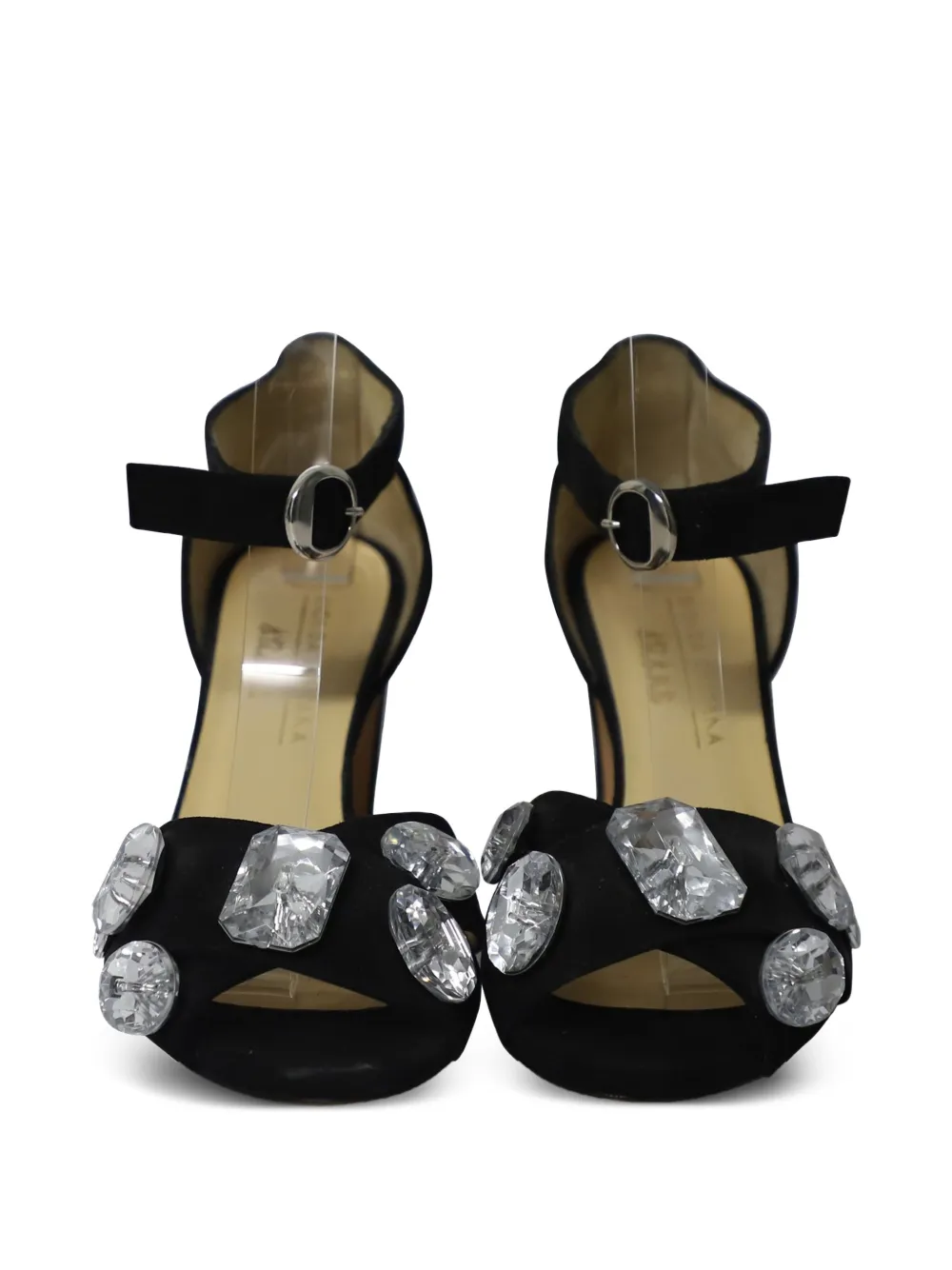 Crystal-Embellishment Sandals