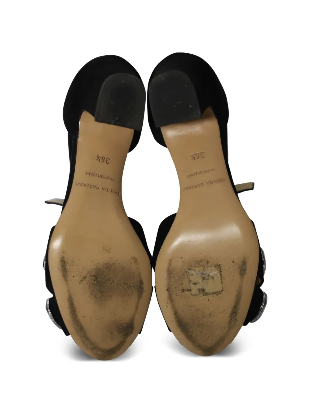 Crystal-Embellishment Sandals