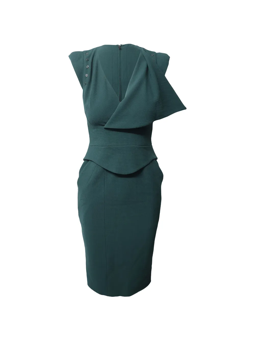 Antonio Berardi Vintage peplum midi dress - Verde