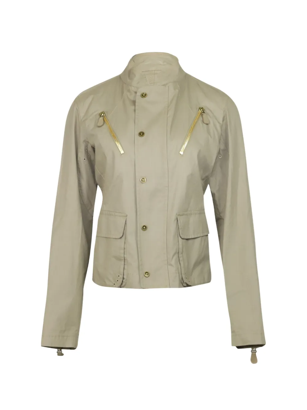 Bottega Veneta Pre-Owned mandarin-collar cotton jacket - Toni neutri