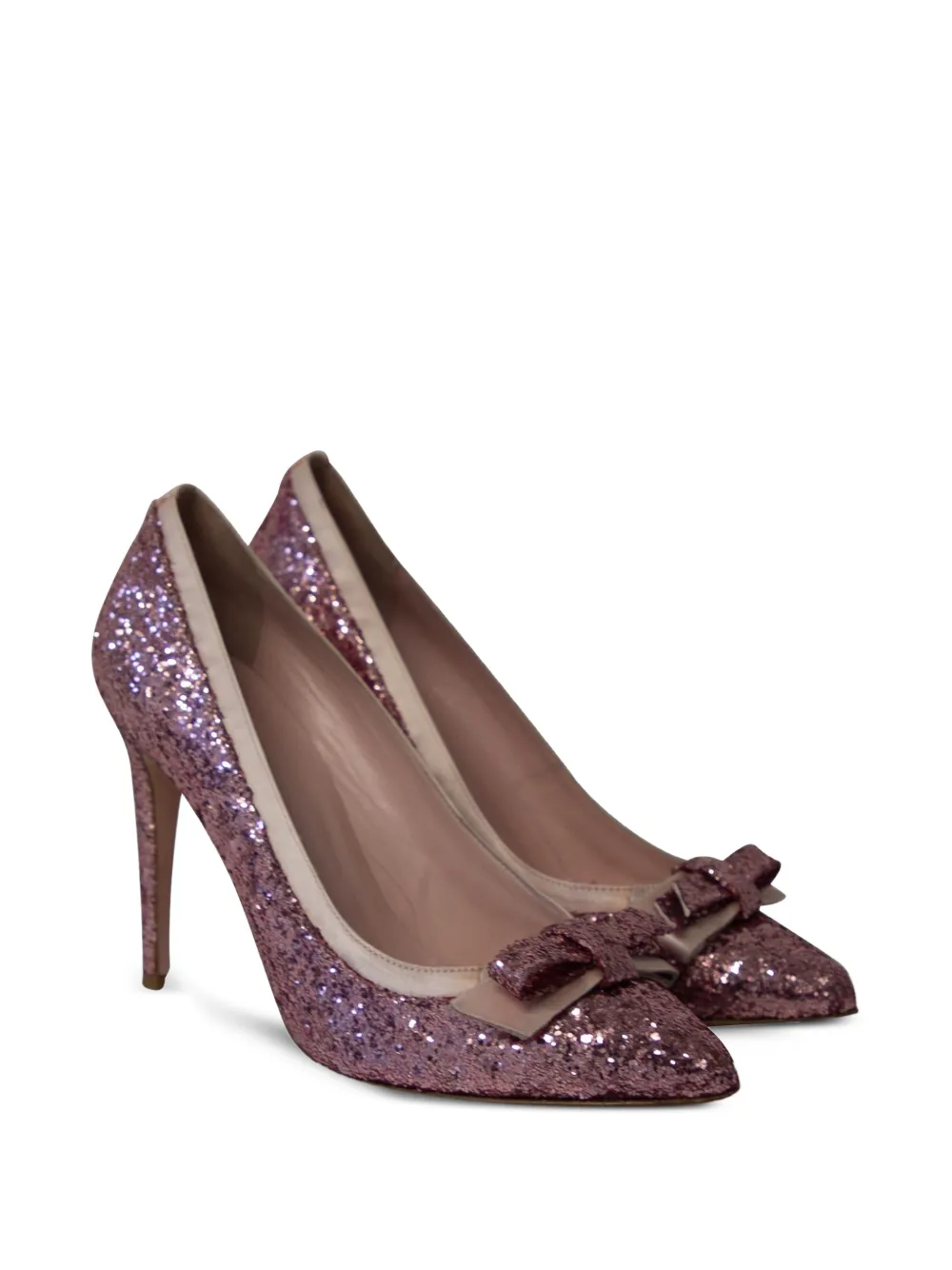 Valentino Garavani Pre-Owned Bow pointed-toe pumps - Rosa