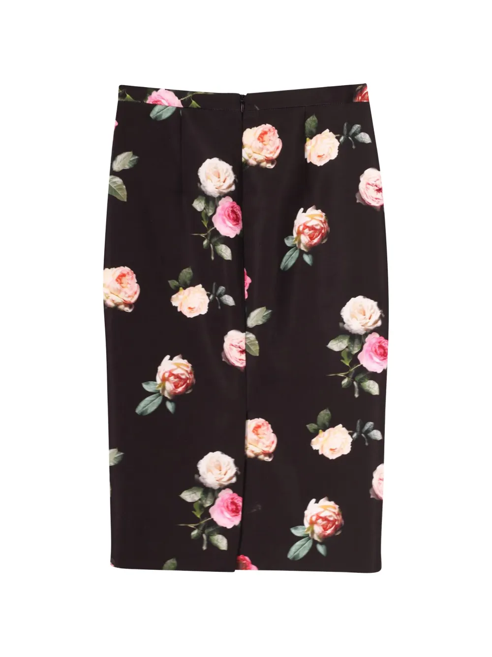 Floral-Print Pencil Midi Skirt