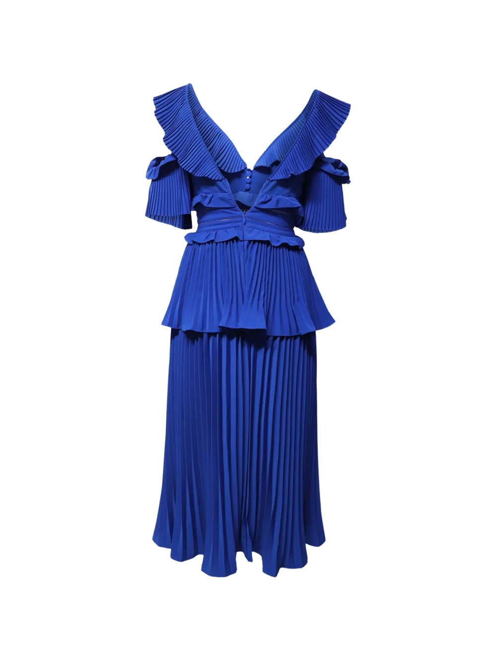 Ruffled Pleated Mini Dress