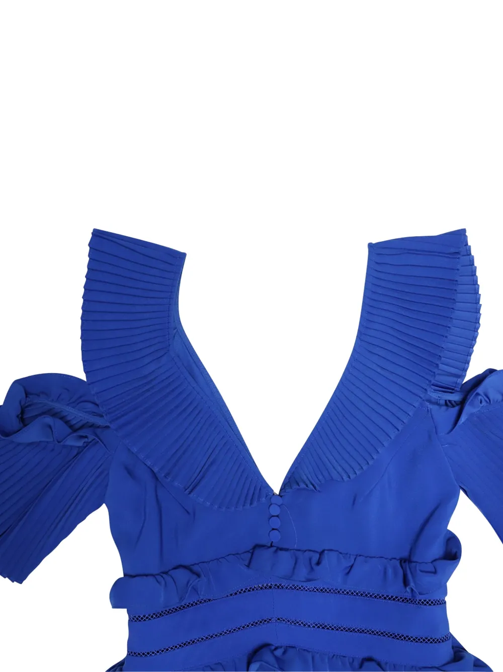 Ruffled Pleated Mini Dress