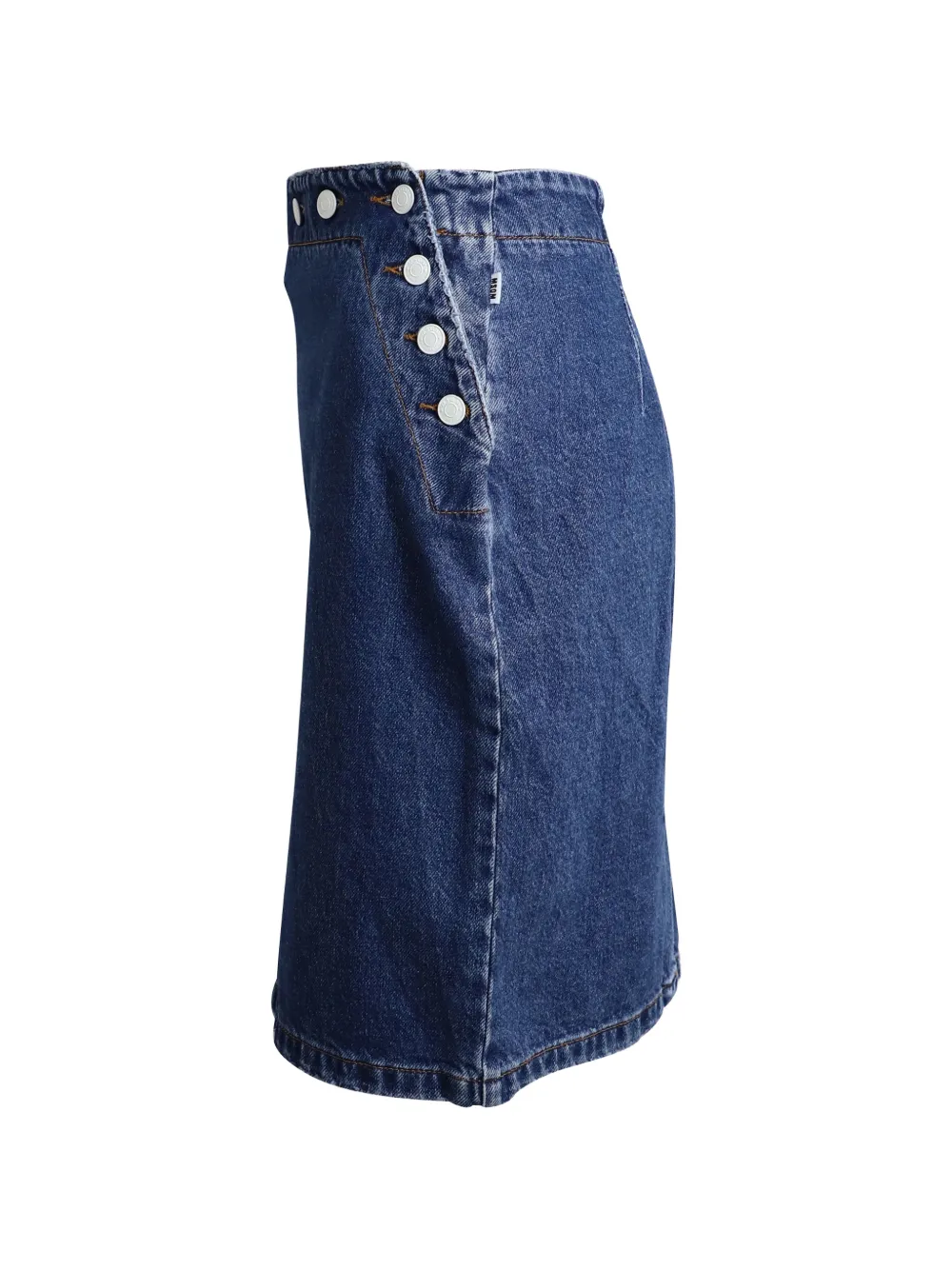  Msgm Button-detail Pencil Skirt - Blue 