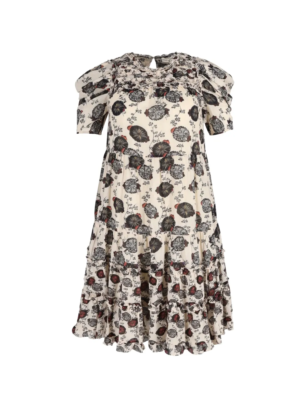 Ulla Johnson Cassian puff-sleeve floral dress - Toni neutri