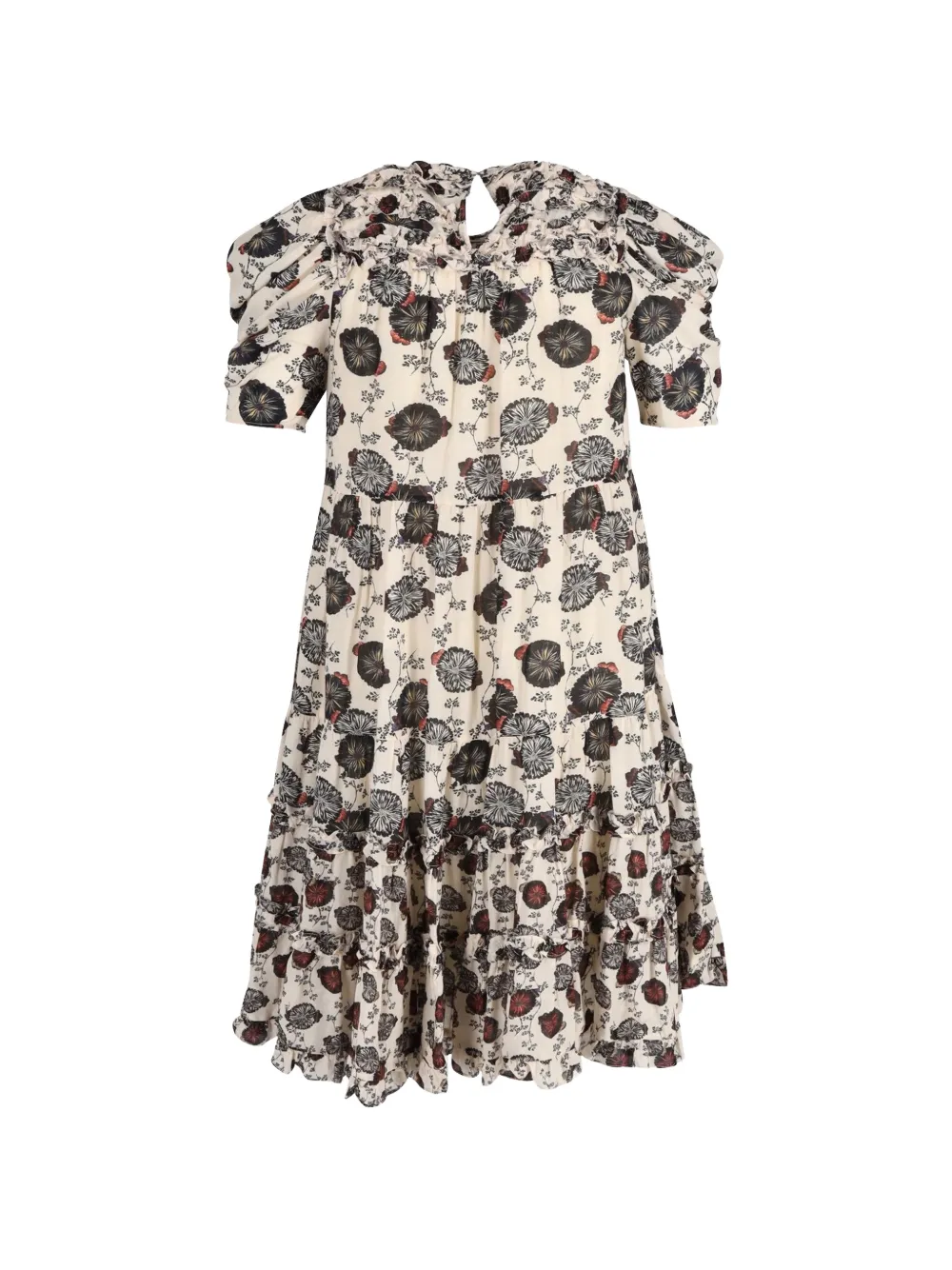 Cassian Puff-Sleeve Floral Dress
