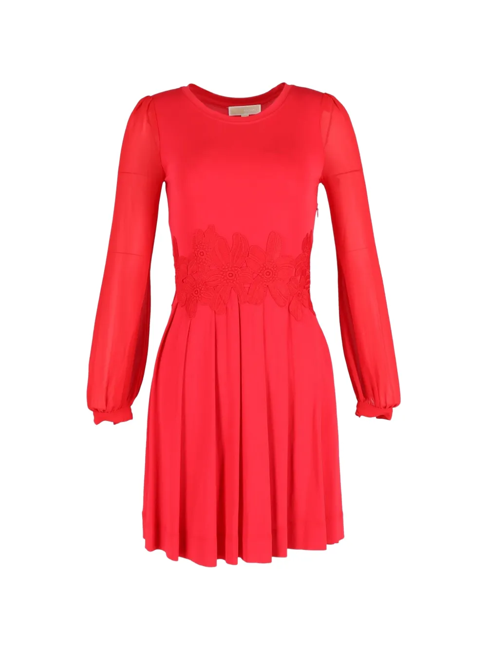 Michael Kors Vintage lace-detail long-sleeve dress - Rosso