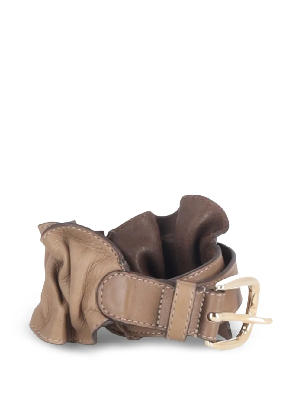 Ruffled Leather Belt
