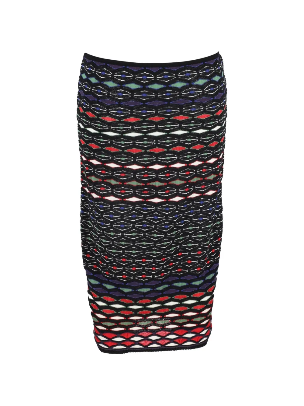 Missoni Pre-Owned geometric-pattern midi skirt - Nero