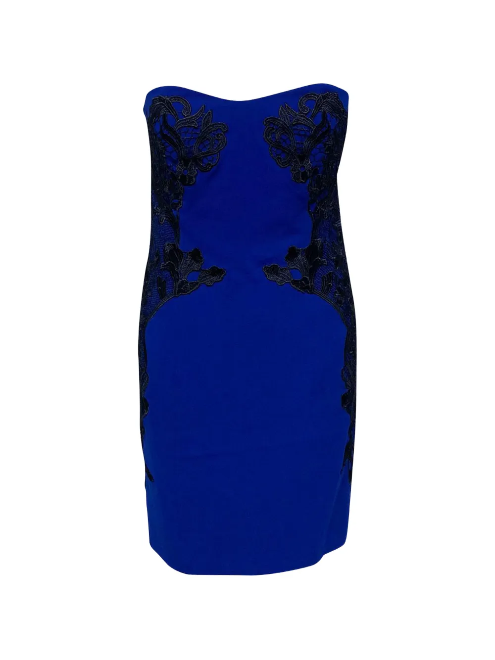 Diane Von Furstenberg Vintage Isabella strapless lace dress - Blu