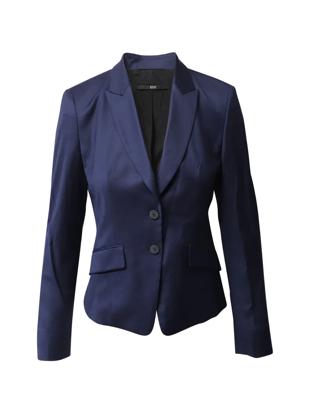 BOSS single-breasted wool blazer - Blu