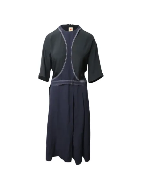 Marni Pre-Owned contrast-stitch paneled midi dress