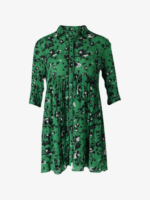 Ba&Sh vestido corto con botones y estampado floral