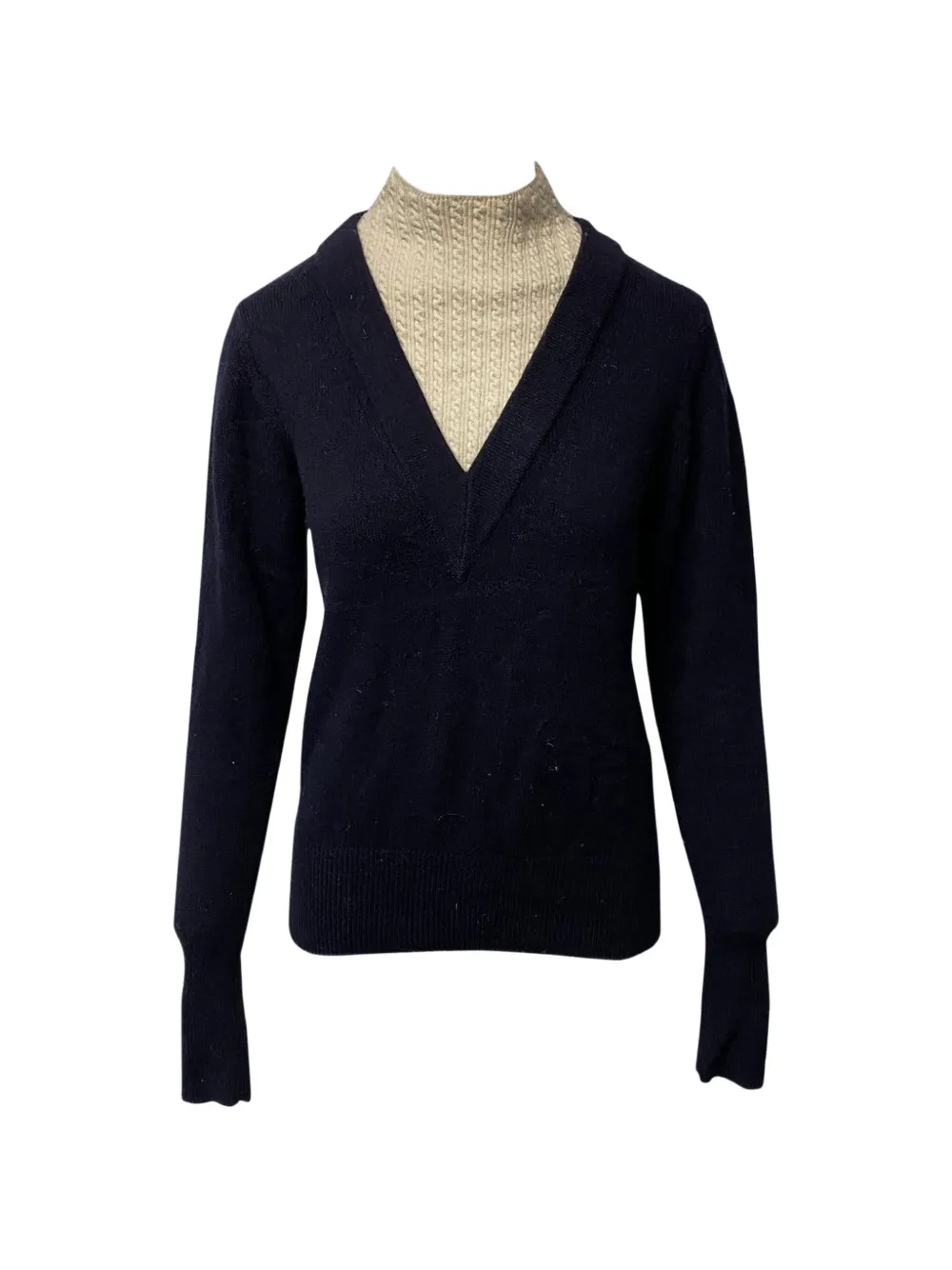 Pre-owned Sandro Long-sleeve Sweater In Blue