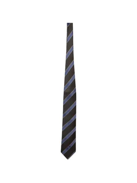 Ermenegildo Zegna Vintage stripe-pattern silk tie