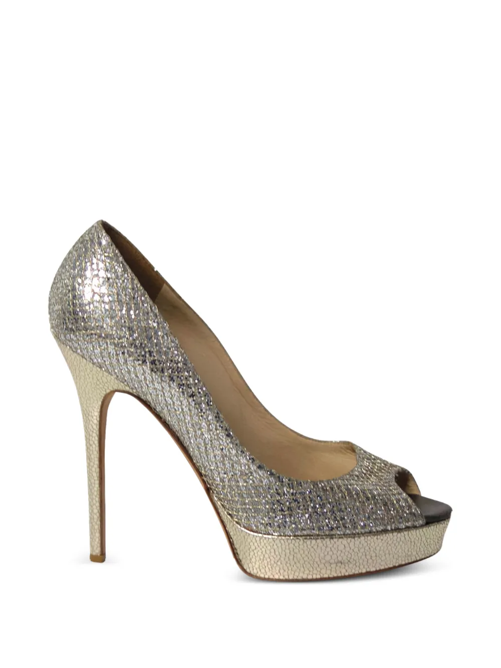 Jimmy Choo Pre-Owned peep-toe pumps - Argento