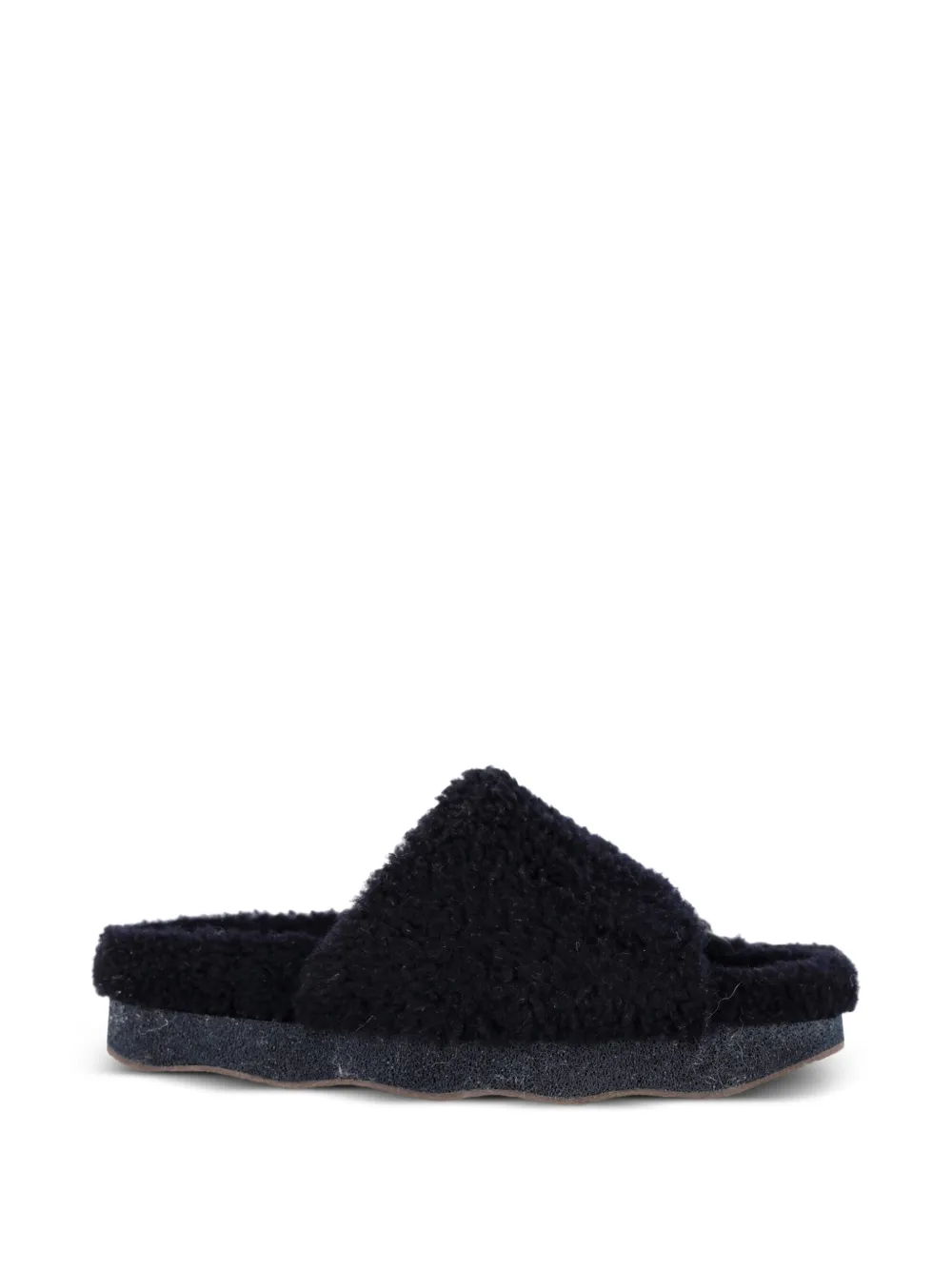 Chloé Vintage Wavy shearling slides - Schwarz