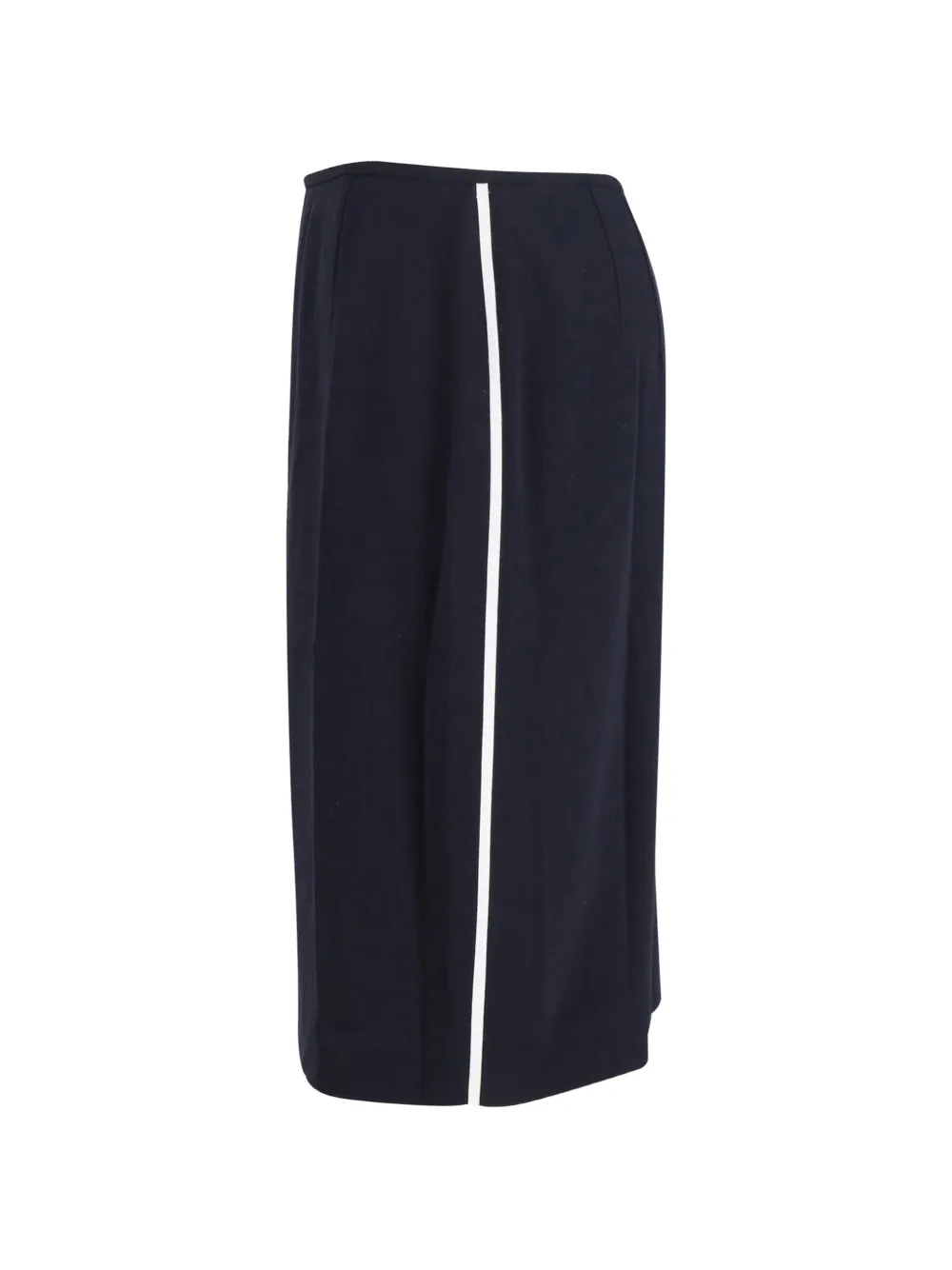 Escada Pre-Owned stripe-detail midi skirt - Blu