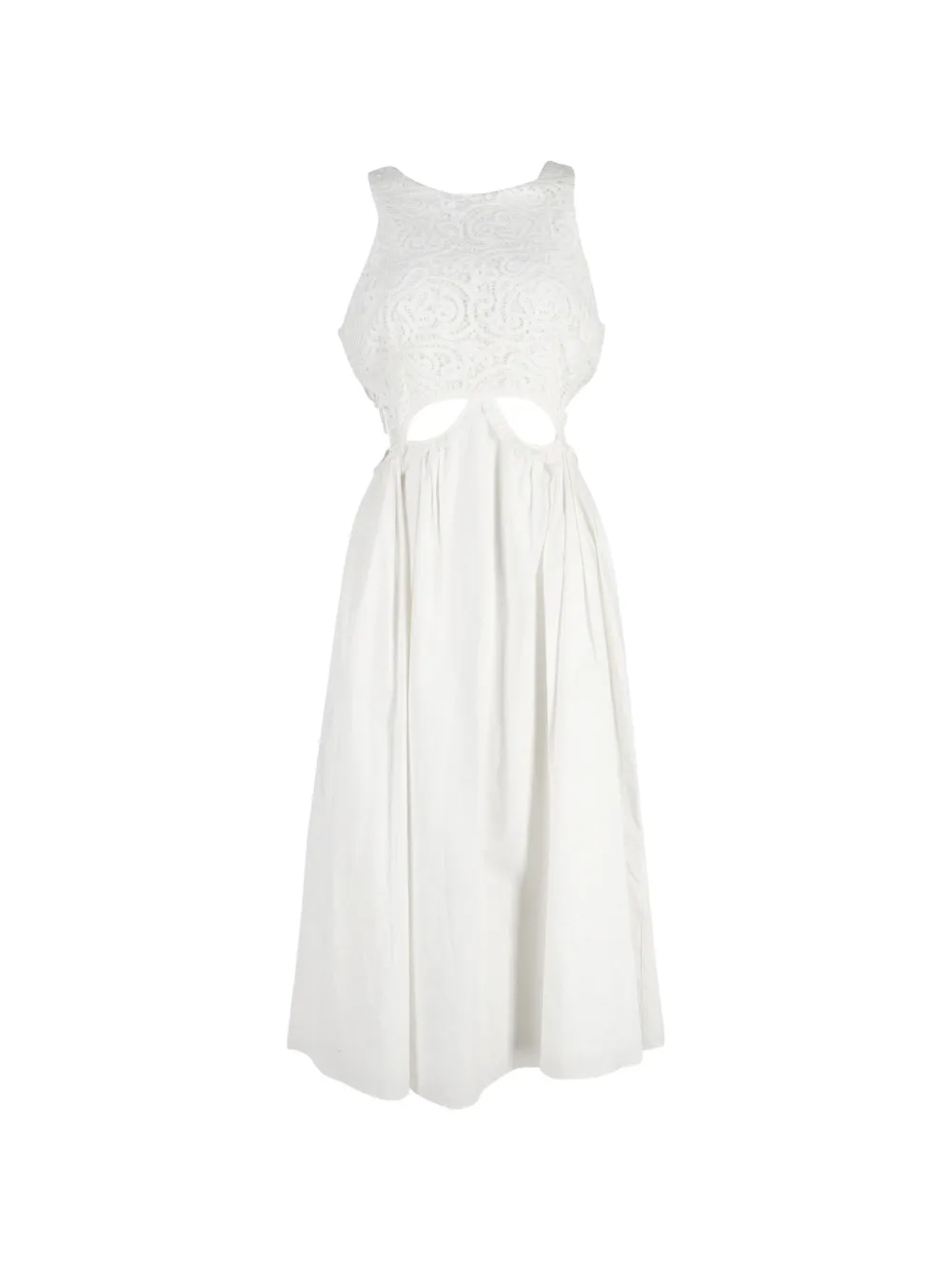 Self-Portrait cut-out lace dress - Bianco