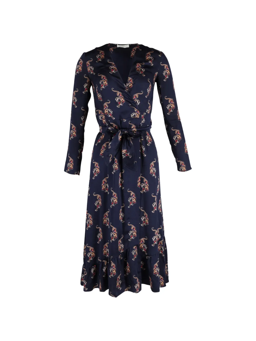 SANDRO floral-print wrap dress - Blu