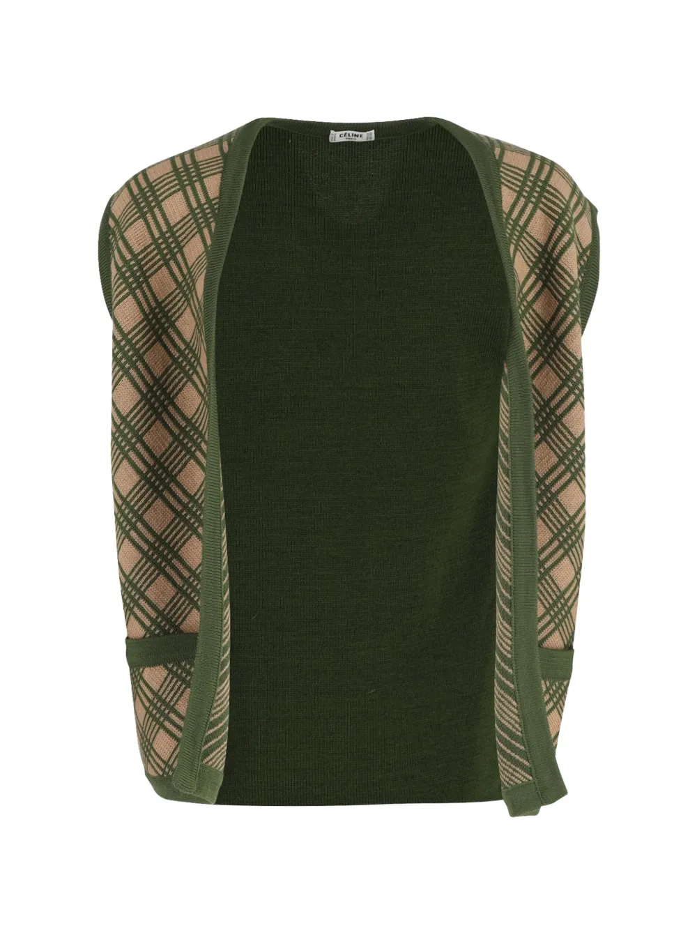 Celine Pre-Owned Printed wool vest - Verde
