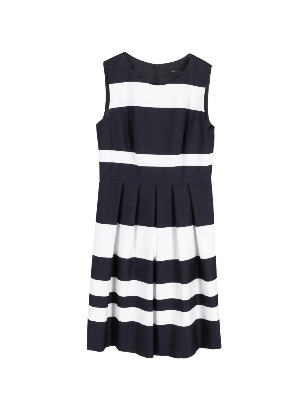 BOSS pleated striped mini dress - Blu
