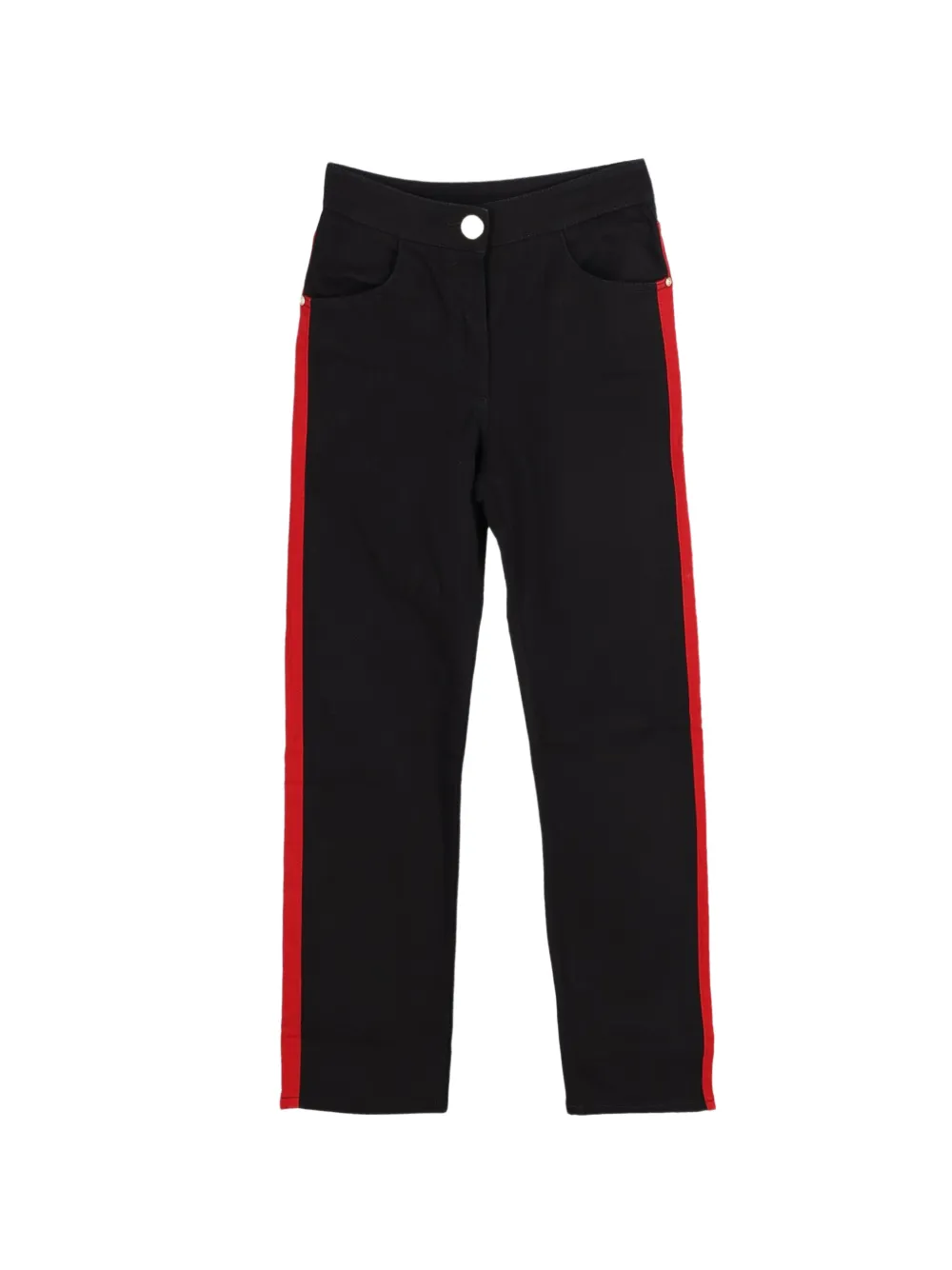 Balmain Pre-Owned denim stripe trousers - Nero