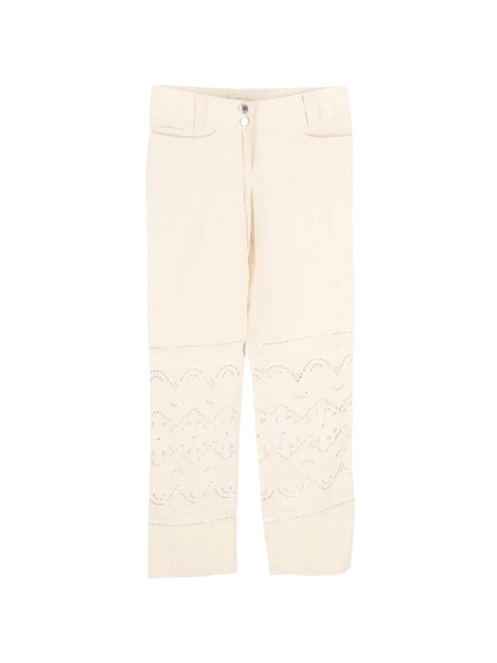 Dolce & Gabbana Pre-Owned broderie-anglaise trousers - Toni neutri