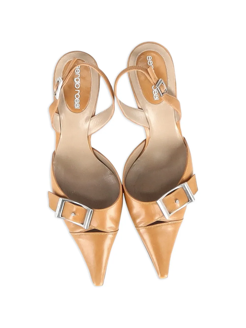 Buckle-Detail Slingback Pumps