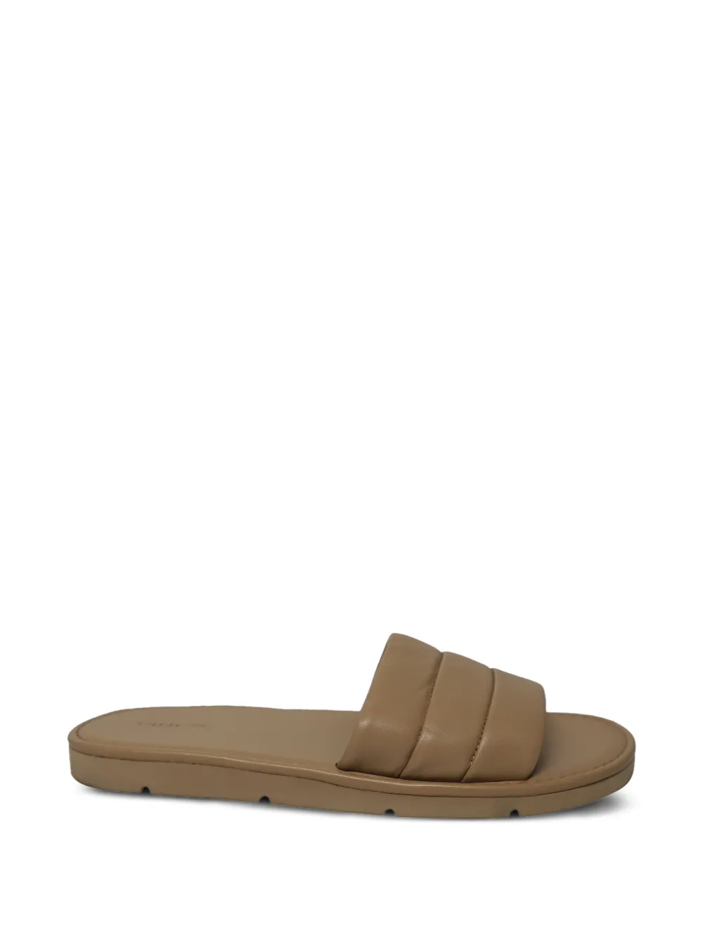 Vince Olina quilted leather slide - Marrone