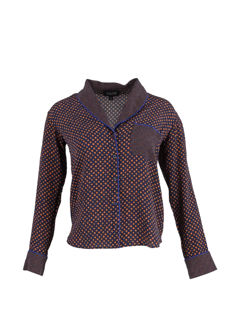 Saloni printed buttoned shirt - Blau