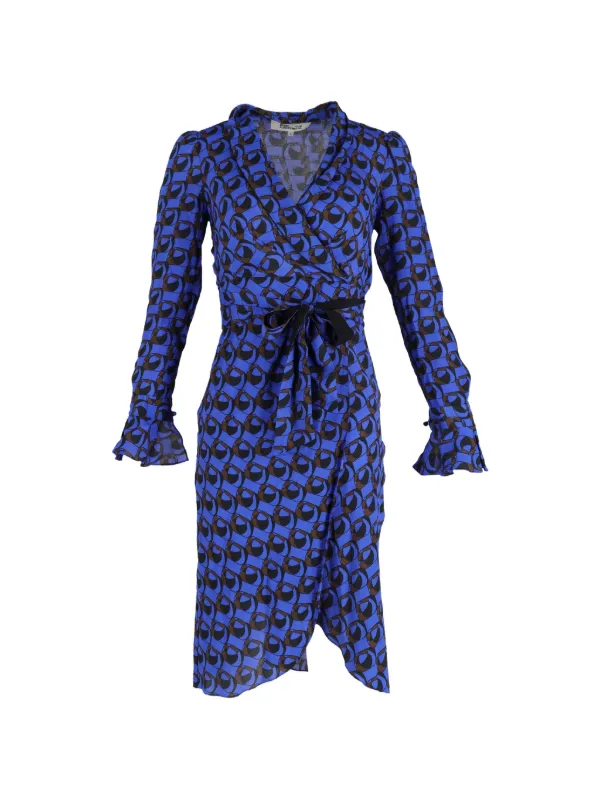 Diane Von Furstenberg Vintage Printed wrap-effect Midi Dress | Blue | FARFETCH ID Diane Von Furstenberg Vintage Printed wrap-effect Midi Dress | Blue | FARFETCH ID