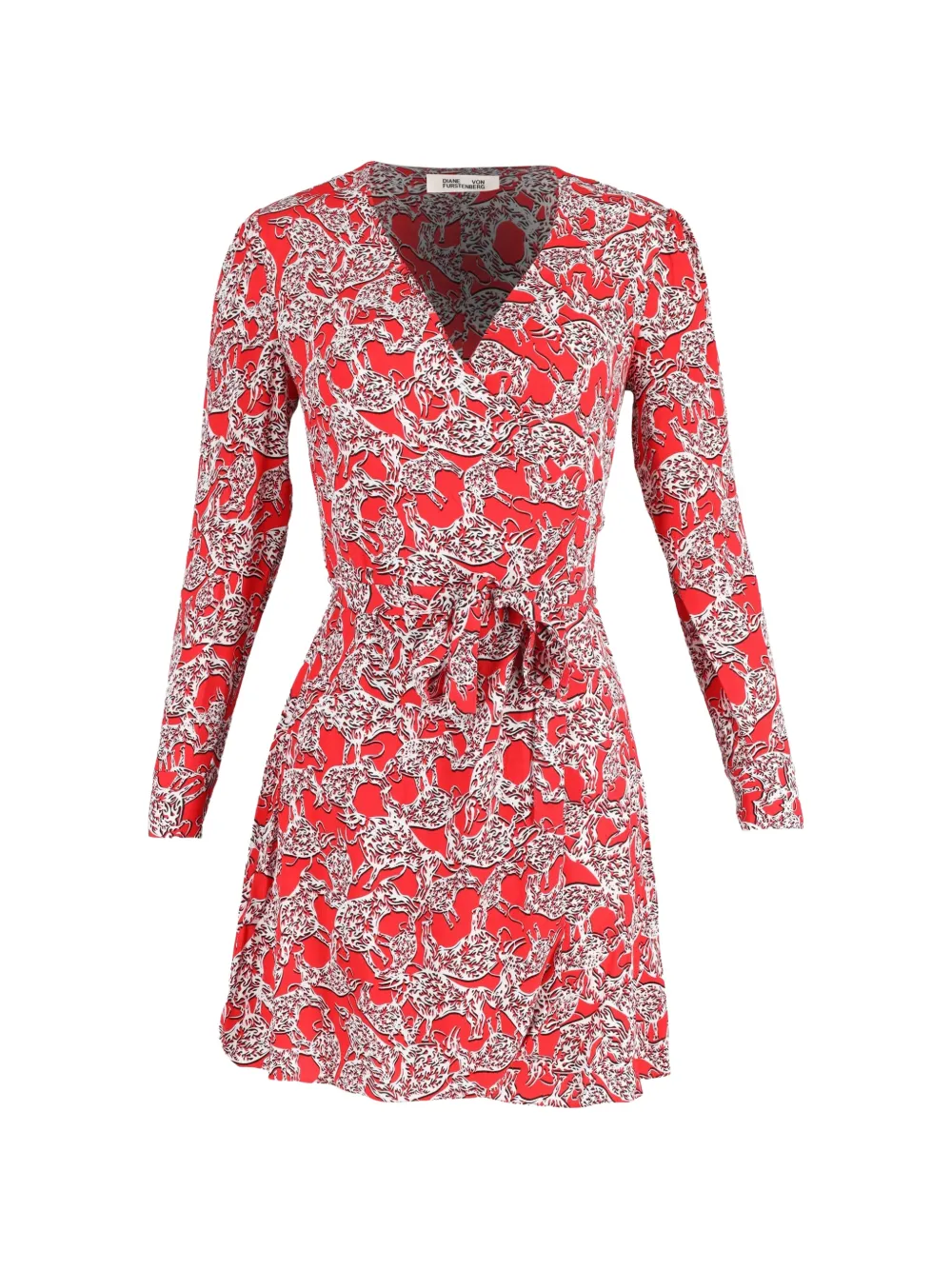 Diane Von Furstenberg Vintage wrap-design long-sleeve dress - Rosso