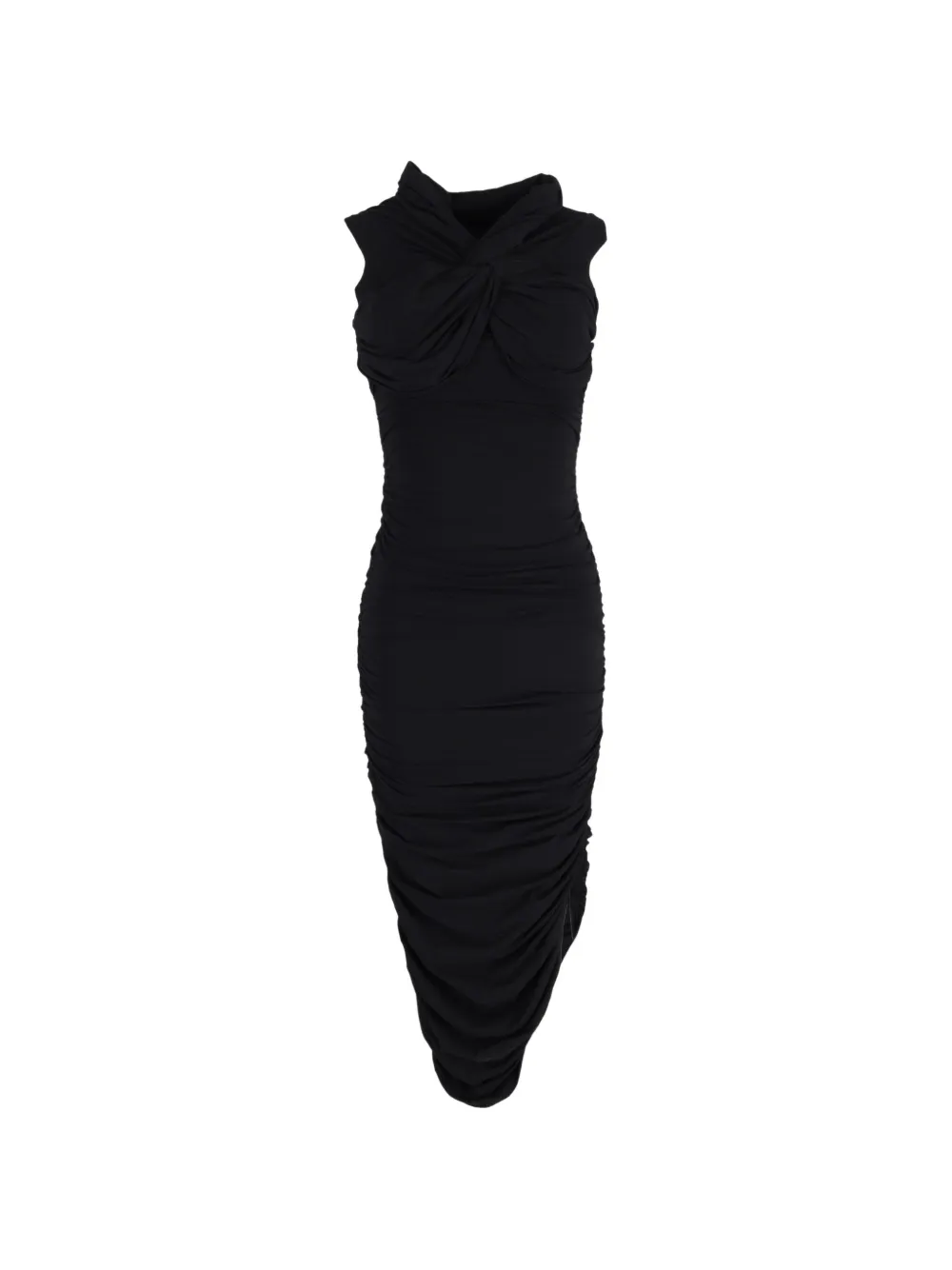KHAITE side-split midi dress - Black