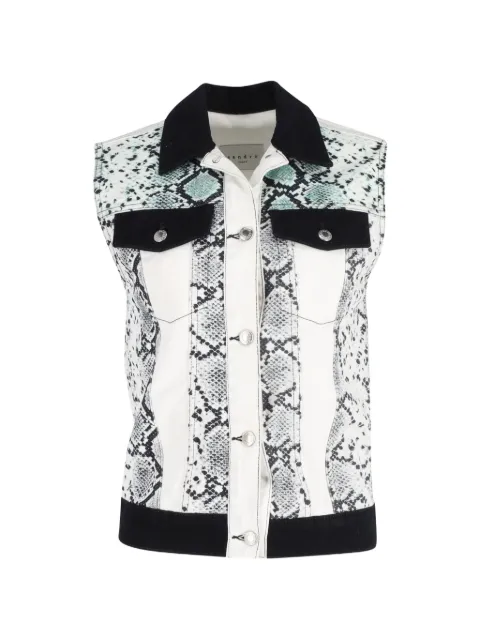 SANDRO snake-print cotton vest