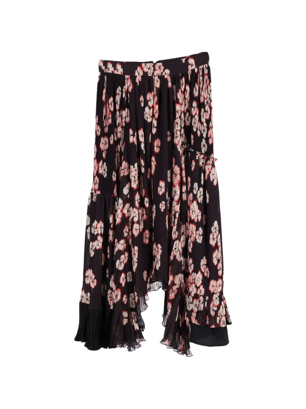 Isabel Marant Vintage floral-print pleated skirt - Nero
