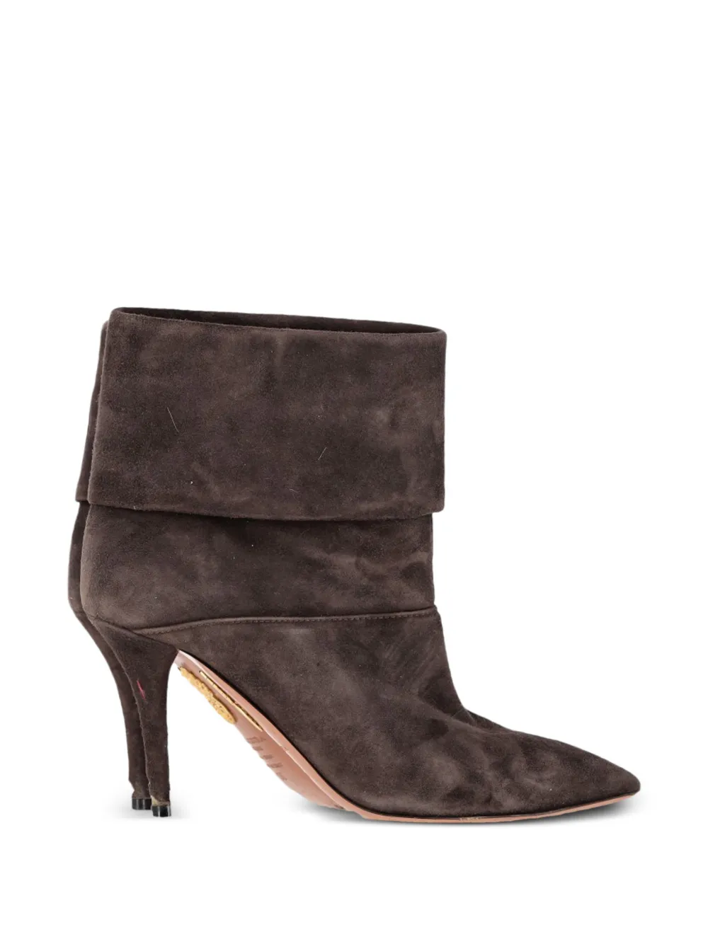 Aquazzura folded-top ankle boots - Marrone