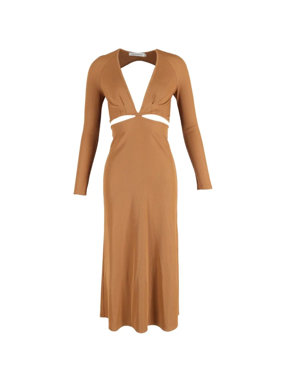 Christopher Esber cut-out long-sleeve dress - Marrone