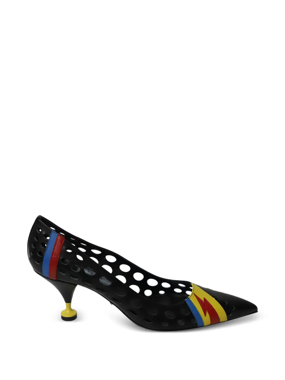 Prada Pre-Owned 2016 perforated pointed-toe heeled pumps - Schwarz